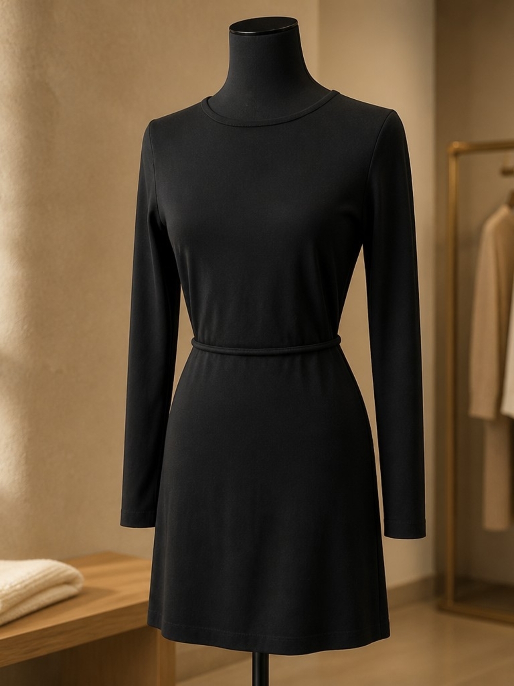 Marciano by Guess Black Long Sleeves Mini Dress Size M